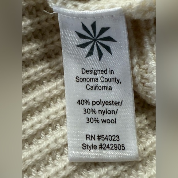 Athleta Huntly Womens Wool Blend Ribbed Sweater Dove Minimalist Size: Small - Picture 5 of 10